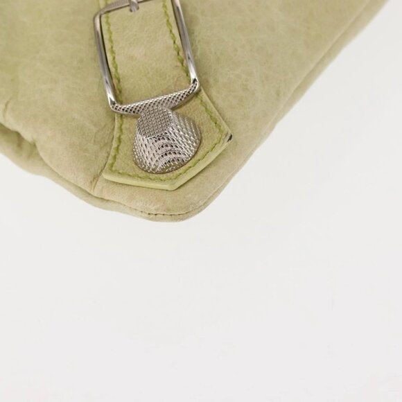 BALENCIAGA The Giant Envelope Bag Leather Silver Light Green - Picture 8 of 16